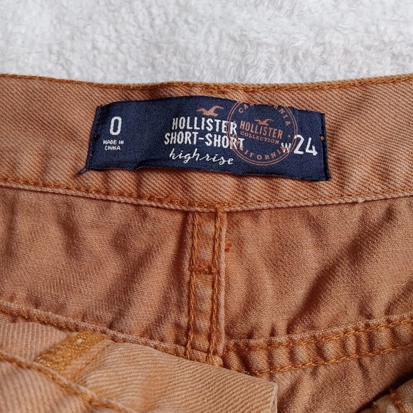 Hollister High-rise Embroidered Front Cutoff Short Shorts size 0/24 - Picture 4 of 6